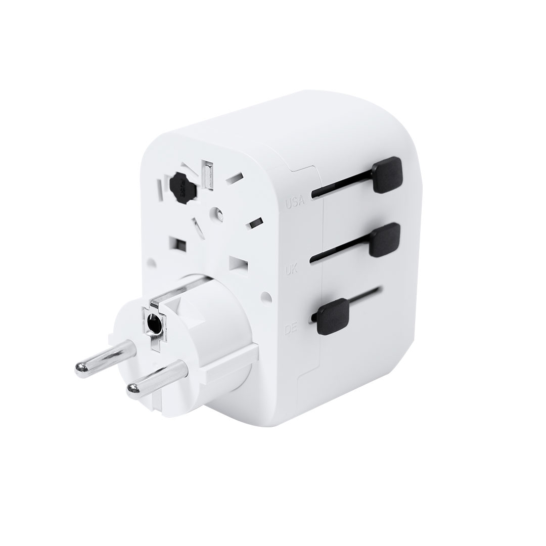 Adaptador Enchufes Wando con diseño compacto - Viaje - Regalo Promocional Personalizado - imagen 4