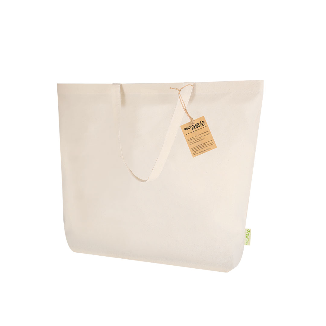 Bolsa personalizada Todar de algodón reciclado con asas largas - Bolsas personalizadas - Regalo Promocional Personalizado - vista alternativa