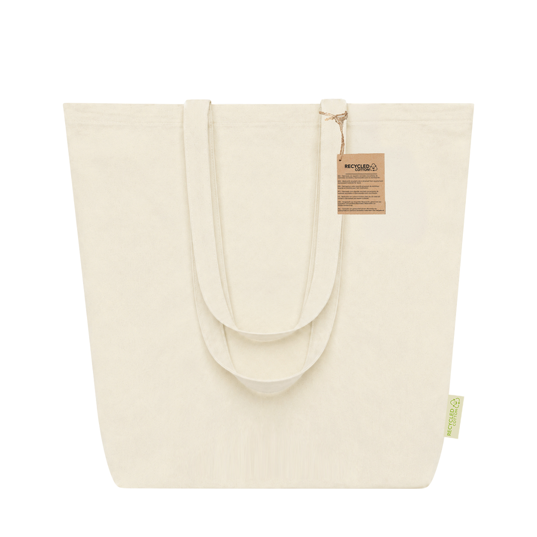 Bolsa personalizada Todar de algodón reciclado con asas largas - Bolsas personalizadas - Regalo Promocional Personalizado - imagen 3
