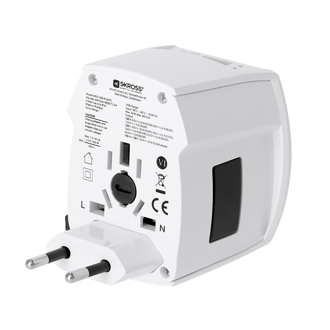 Adaptador Viaje Universal Skross MUV USB 30W PD - Viaje - Regalo Promocional Personalizado - imagen 4