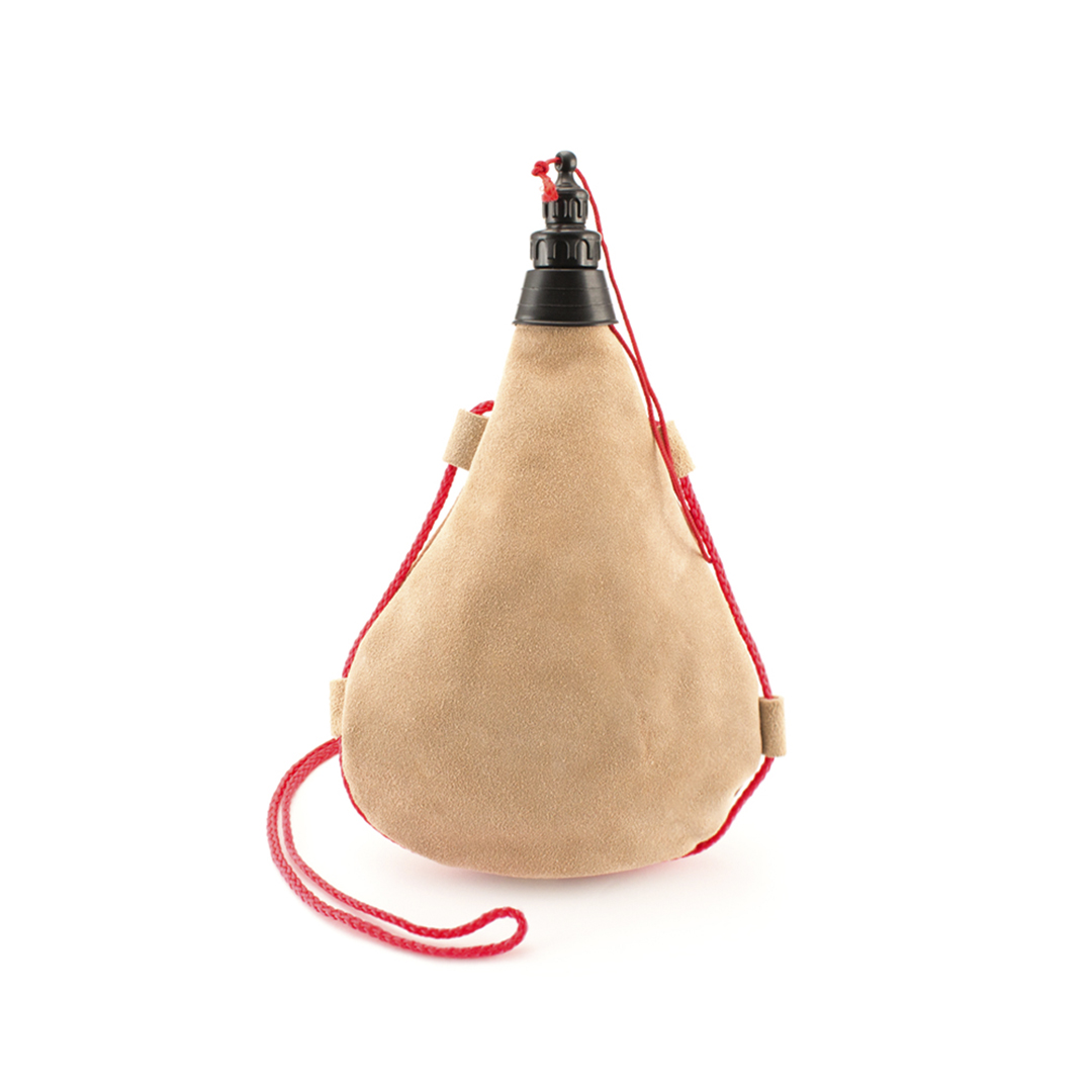 Bota de vino personalizada de 1L en piel de serraje