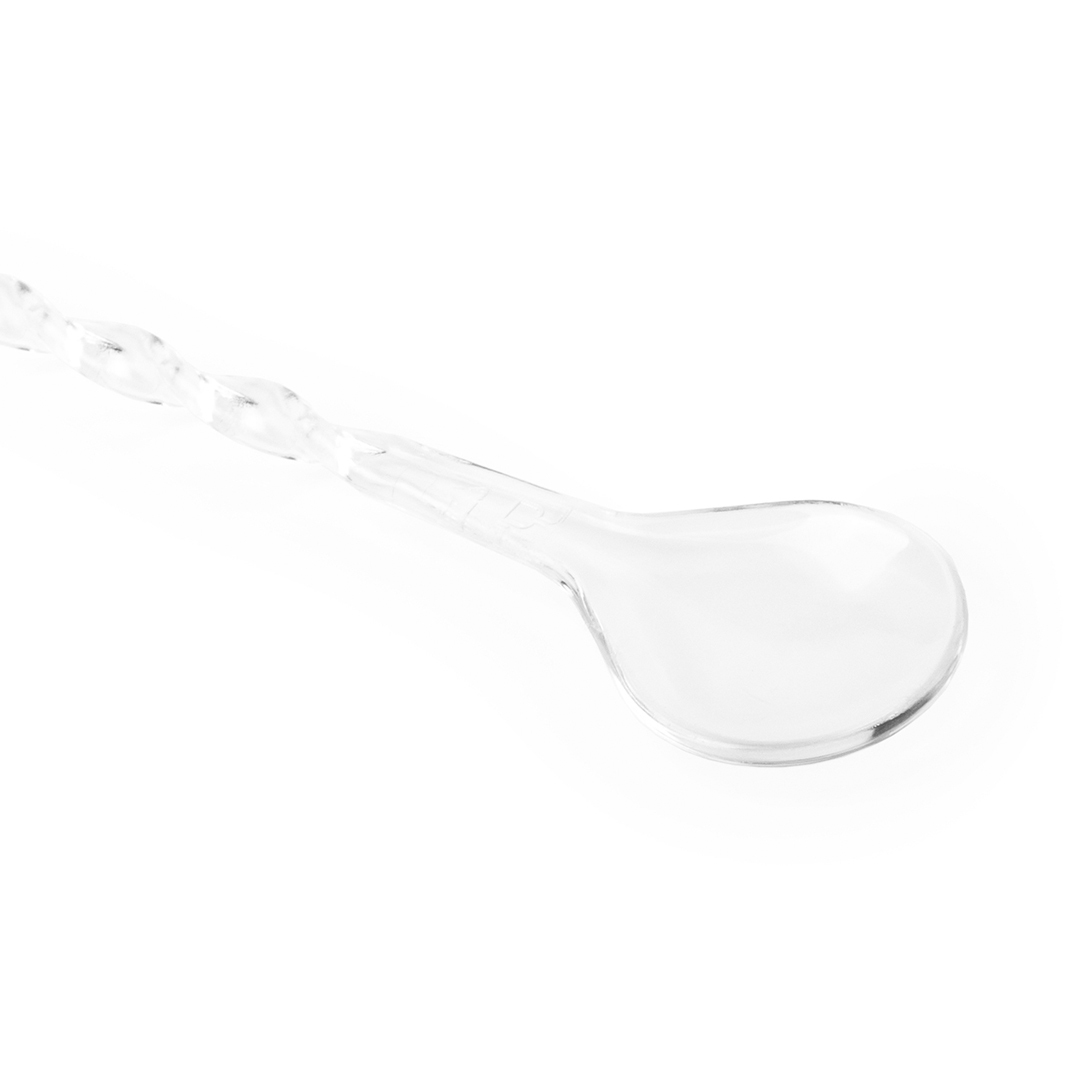 Agitador Charax espiral transparente 21cm con corona - Otros accesorios bodega - Regalo Promocional Personalizado - vista alternativa