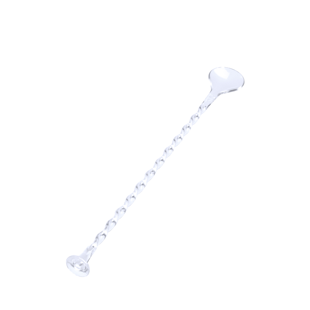Agitador Charax espiral transparente 21cm con corona - Otros accesorios bodega - Regalo Promocional Personalizado