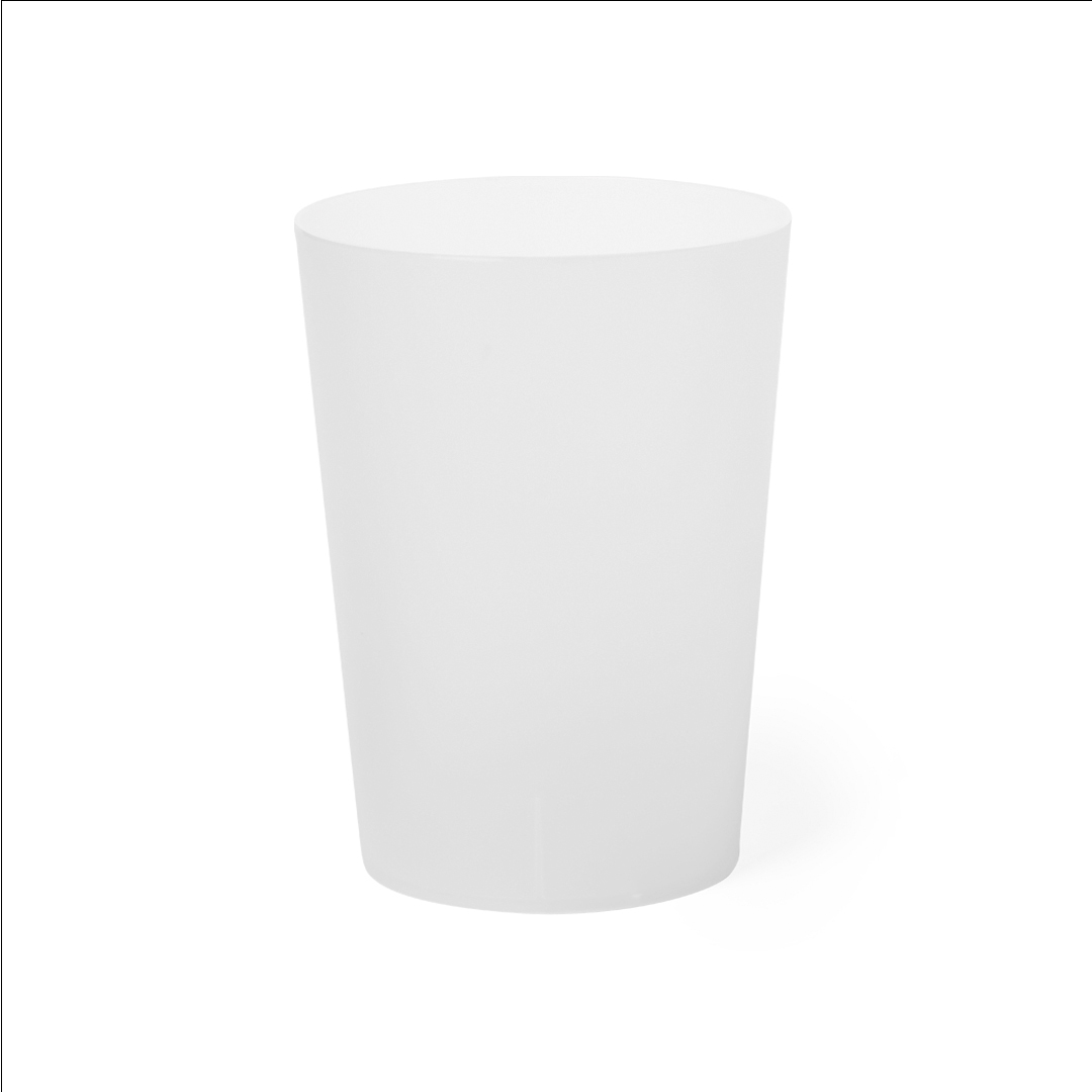 Vaso eco-reutilizable personalizado Nirmal de PP frosted de 500ml