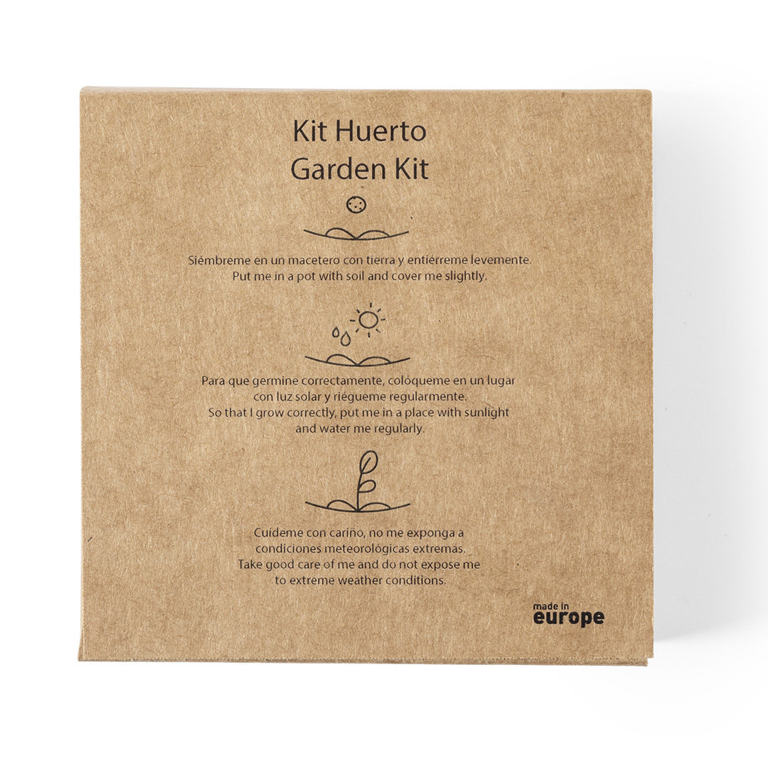 Kit de huerto personalizad Tomarux de cartón reciclado con 4 semillas diferentes - Jardín - Regalo Promocional Personalizado - imagen 4