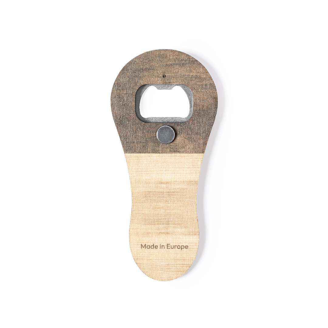 Abridor Samary magnético en madera bicolor Made In Europe - Imanes personalizados - Regalo Promocional Personalizado - vista alternativa