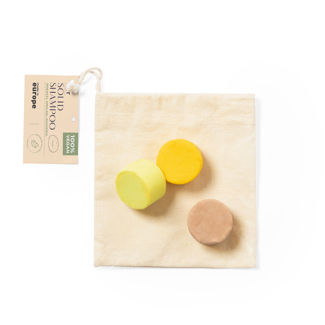 Set  champús personalizado Turuen veganos sólidos con bolsa algodón - Otros cuidado personal - Regalo Promocional Personalizado - imagen 3