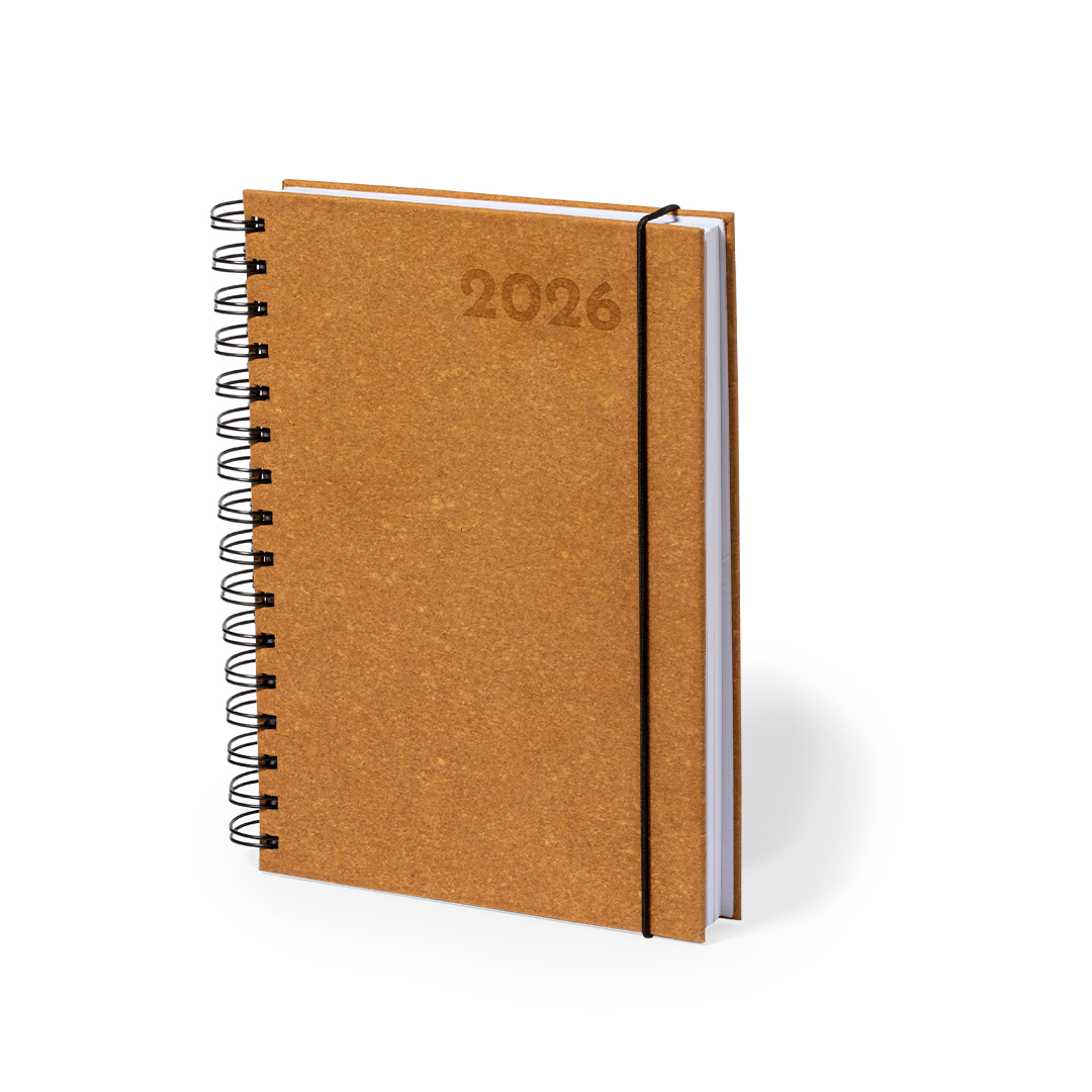 Agenda Torkix A5 cuero reciclado con distintivo