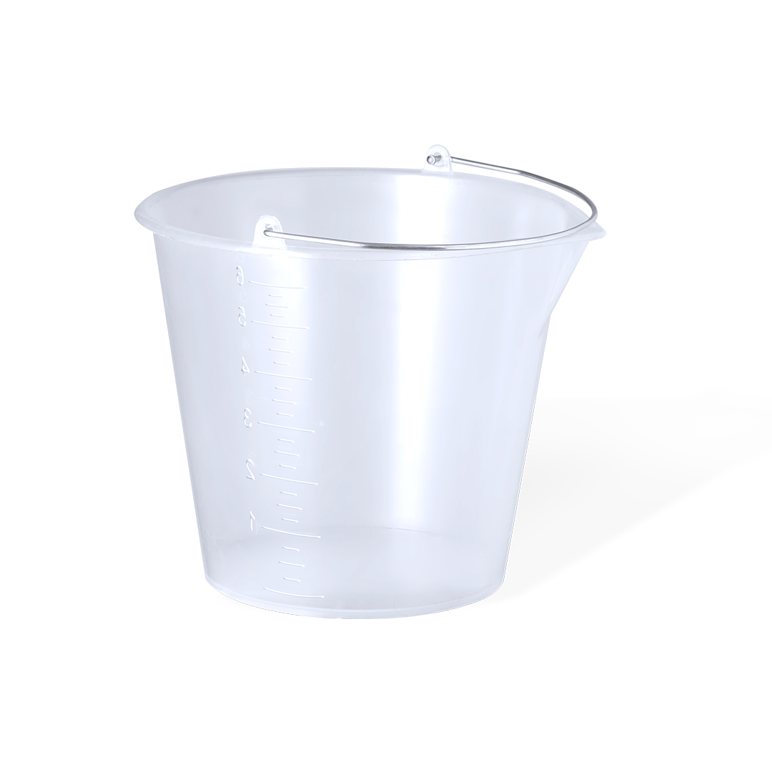 Cubo medidor personalizado Manson de PP transparente de 6 litros