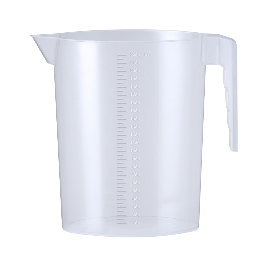 Jarra medidora personalizada Sasuk de PP transparente 2,2L con graduación