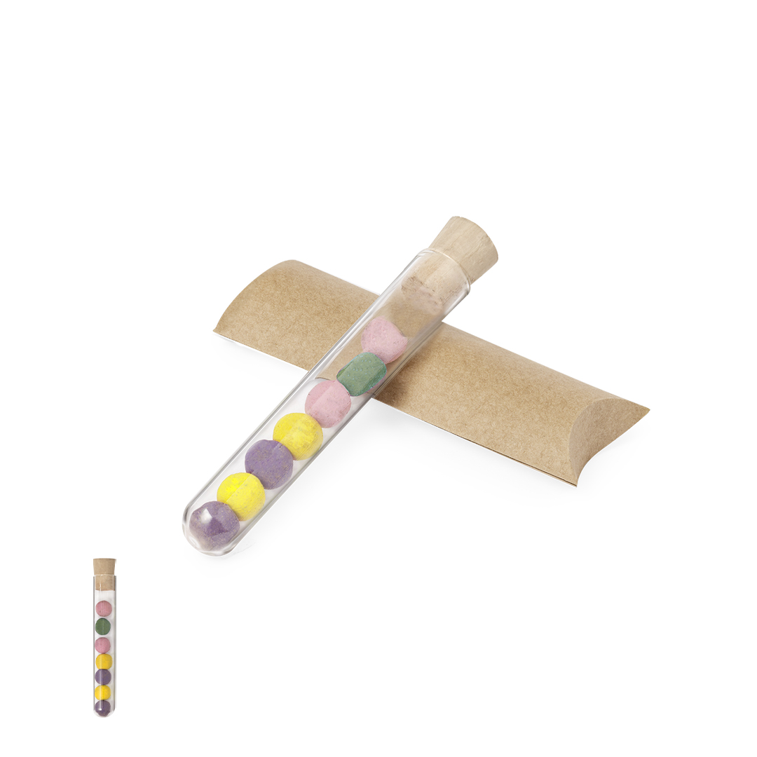 Set bombón semillas personalizado Dinaclex con tapón de corcho - Jardín - Regalo Promocional Personalizado