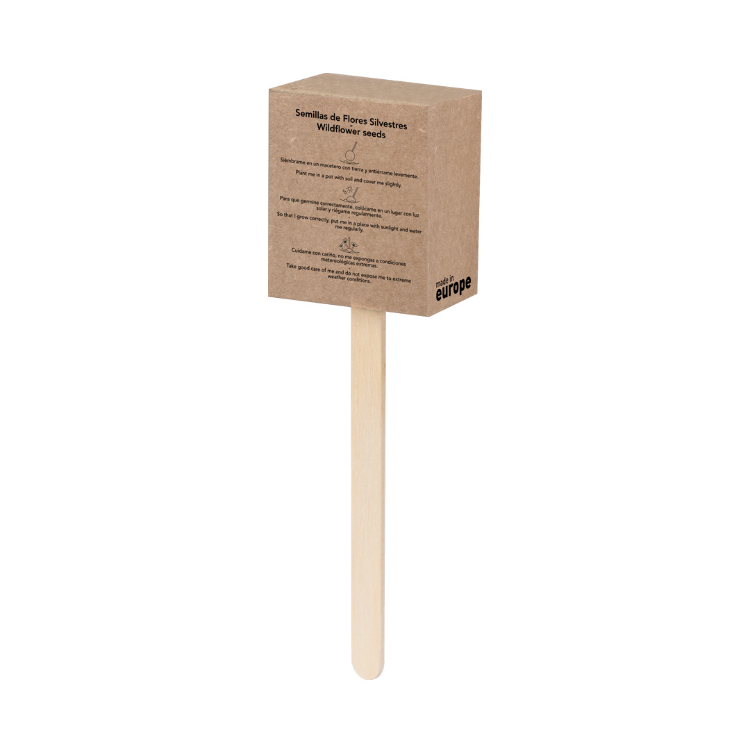 Piruleta personalizada Ebeldy en cartón reciclado - Jardín - Regalo Promocional Personalizado - vista alternativa