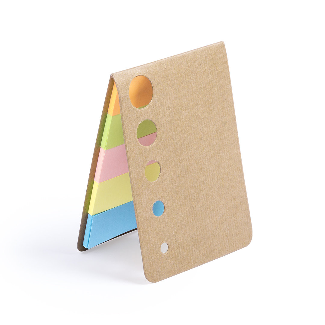 Bloc de notas adhesivas personalizado Zinko de cartón reciclado troquelado - Oficina - Regalo Promocional Personalizado - vista alternativa