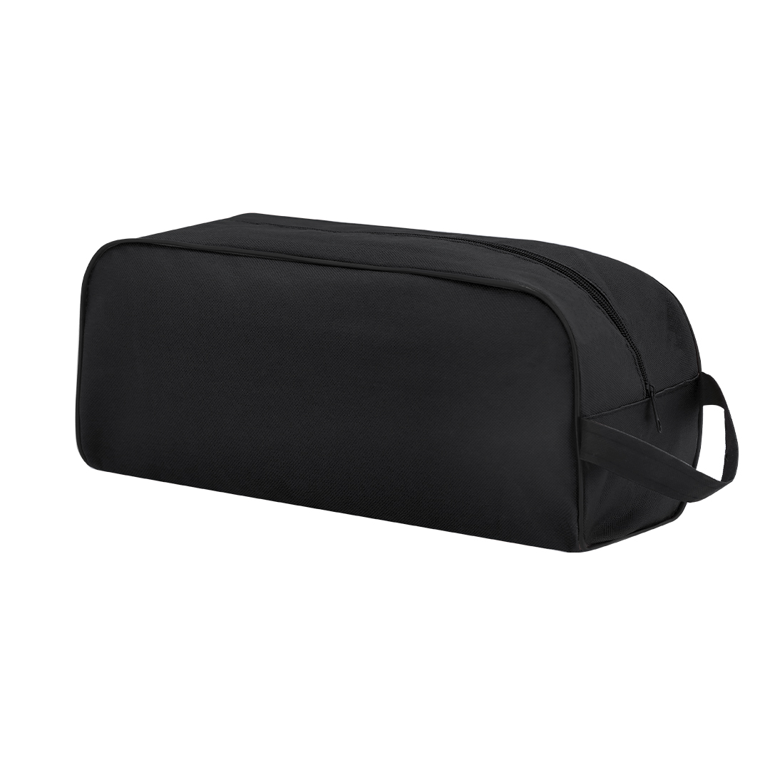 Zapatillero personalizado Pirlo de poliéster 600D con asa transporte negro - Zapatilleros personalizados - Regalo Promocional Personalizado