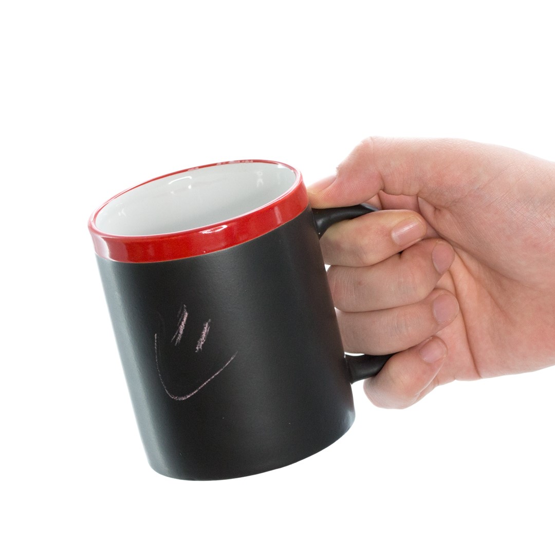 Taza de cerámica personalizada Colorful de 350ml con pizarra para pintar