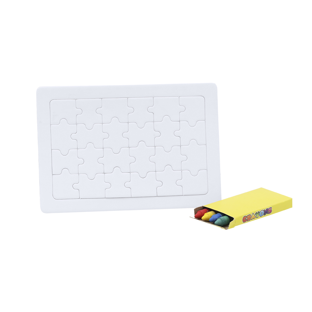 Puzzle personalizado Zeta de 24 piezas blanco con ceras incluidas - Niños y Juegos - Regalo Promocional Personalizado - vista alternativa