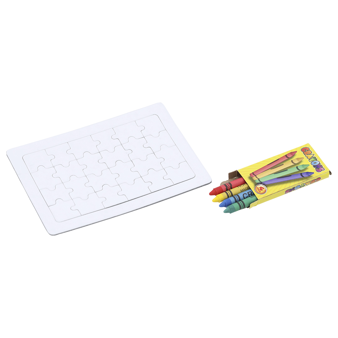 Puzzle personalizado Zeta de 24 piezas blanco con ceras incluidas - Niños y Juegos - Regalo Promocional Personalizado - imagen 3