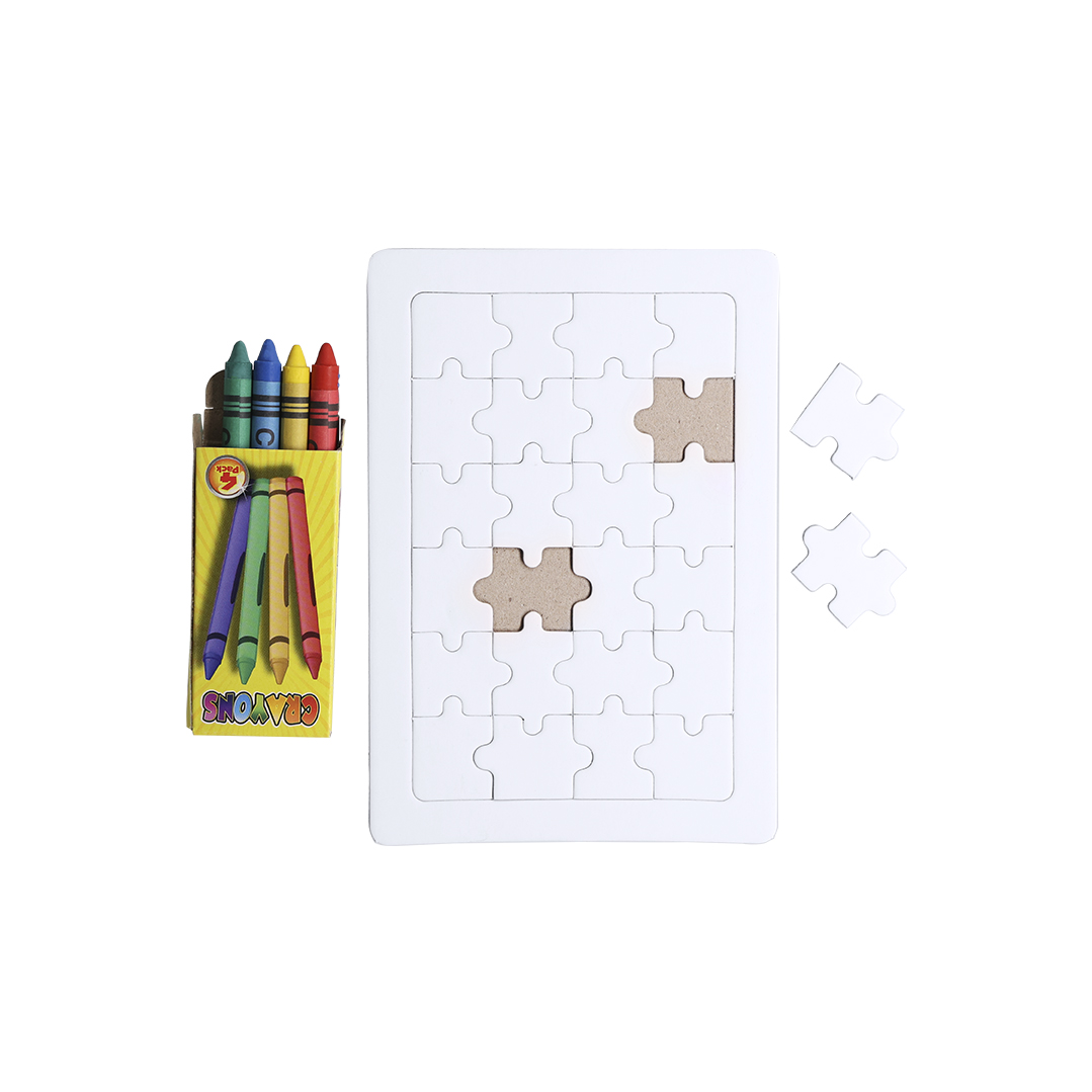 Puzzle personalizado Zeta de 24 piezas blanco con ceras incluidas - Niños y Juegos - Regalo Promocional Personalizado - imagen 5
