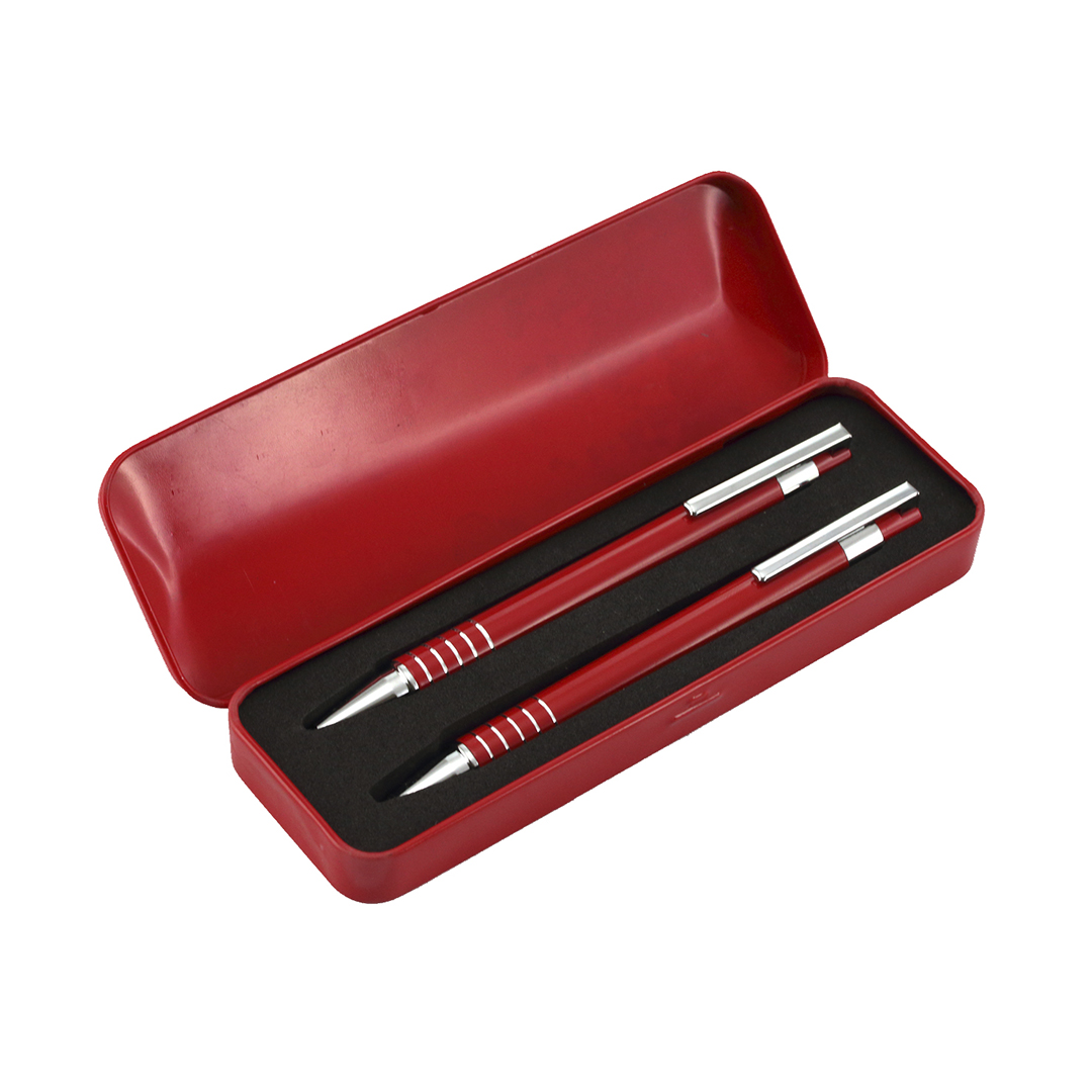 Set  con bolígrafo y portaminas metálico personalizado Sheridan bicolor - Set de escritura personalizados - Regalo Promocional Personalizado - imagen 3