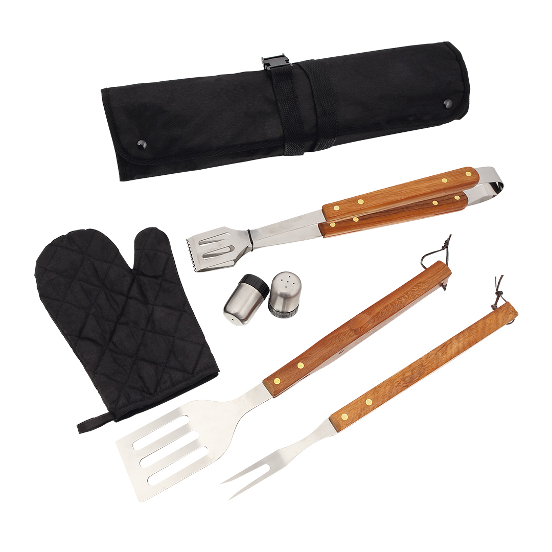 Set barbacoa personalizado North de acero inox con manopla acolchada - Packs de regalo personalizado - Regalo Promocional Personalizado - vista alternativa