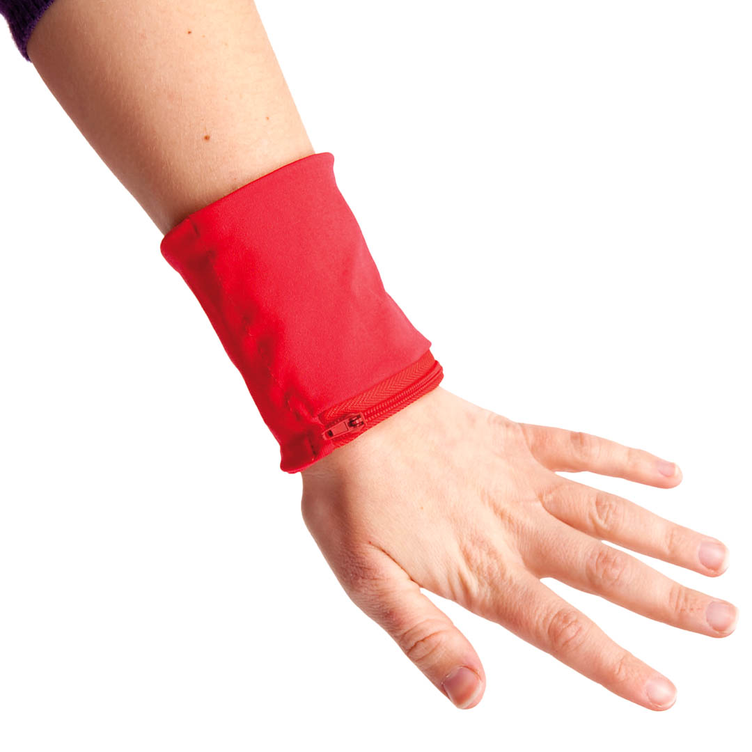 Muñequera personalizada Oakley de microfibra con bolsillo cremallera