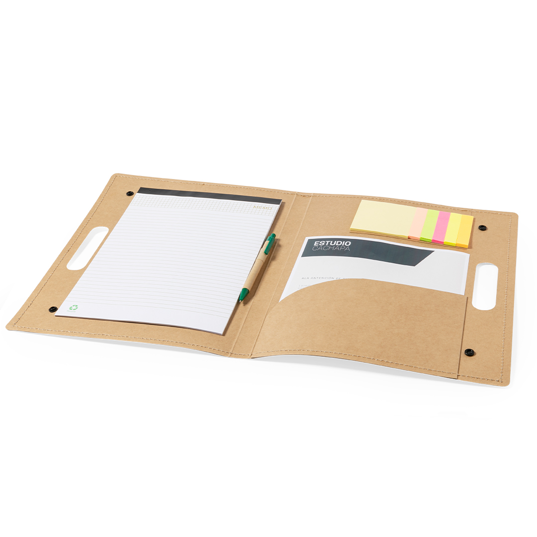 Carpeta personalizada Kelem ecológica de cartón reciclado con asas - Oficina - Regalo Promocional Personalizado - vista alternativa