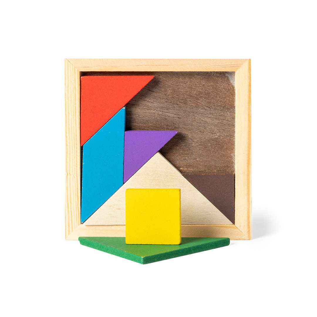 Puzzle personalizado Tangram de madera multicolor para niños