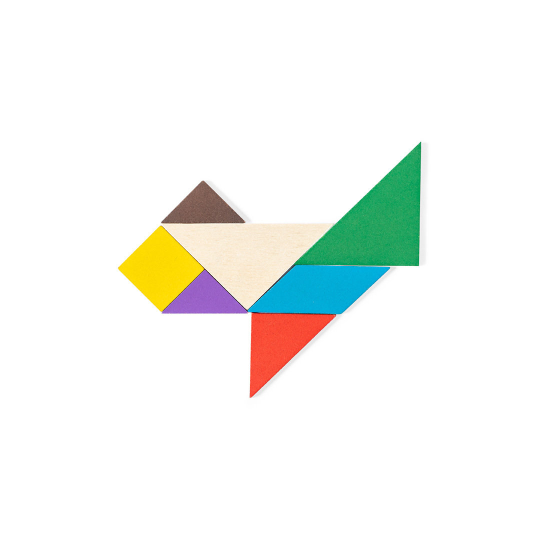 Puzzle personalizado Tangram de madera multicolor para niños - Niños y Juegos - Regalo Promocional Personalizado - vista alternativa