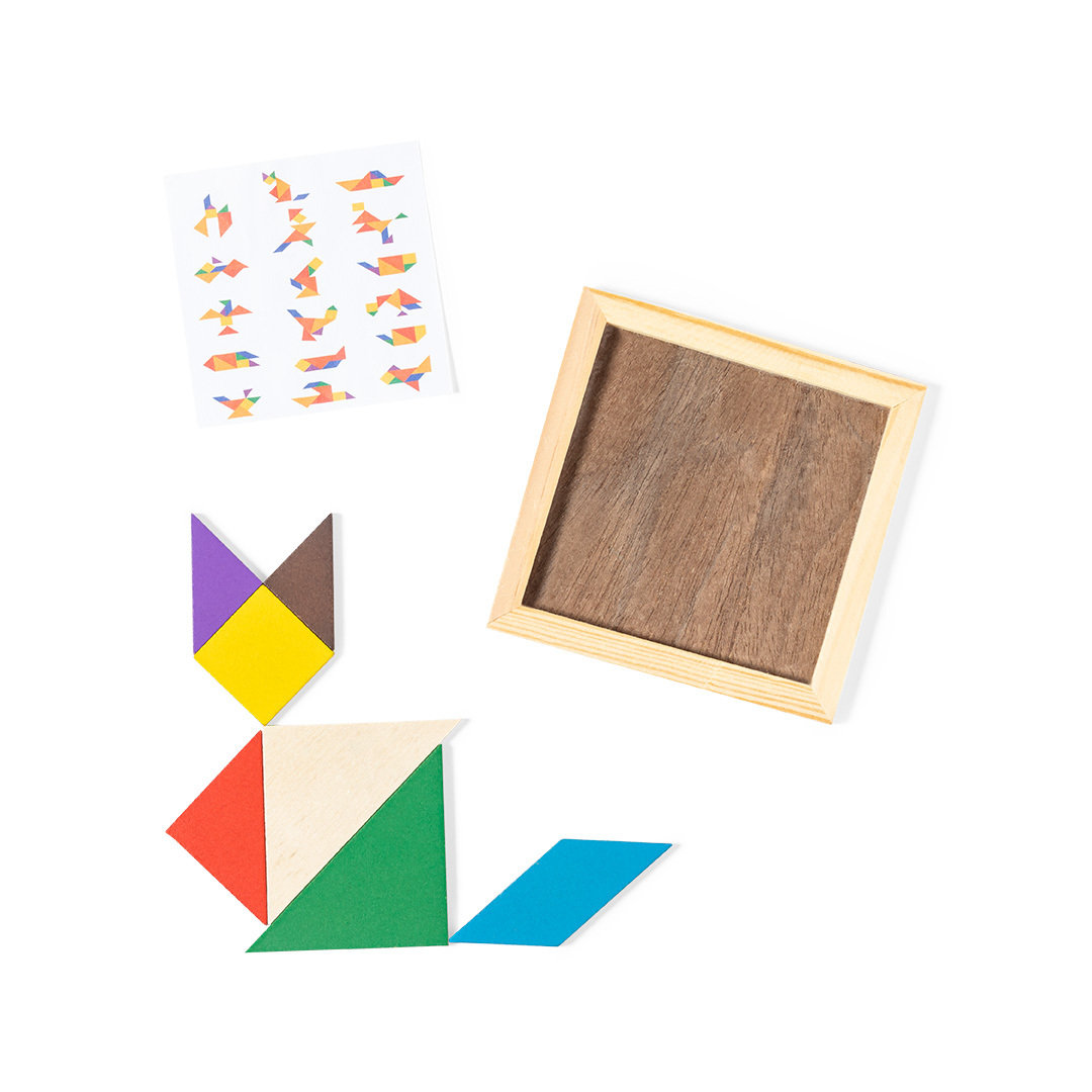 Puzzle personalizado Tangram de madera multicolor para niños - Niños y Juegos - Regalo Promocional Personalizado - imagen 3