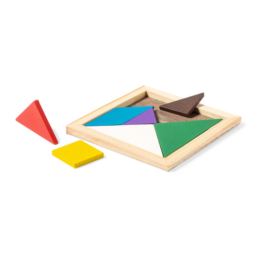 Puzzle personalizado Tangram de madera multicolor para niños - Niños y Juegos - Regalo Promocional Personalizado - imagen 6