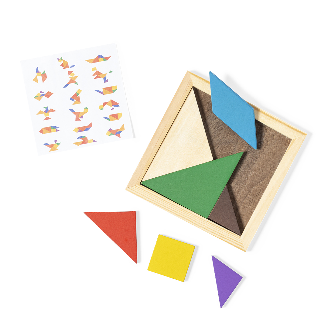 Puzzle personalizado Tangram de madera multicolor para niños - Niños y Juegos - Regalo Promocional Personalizado