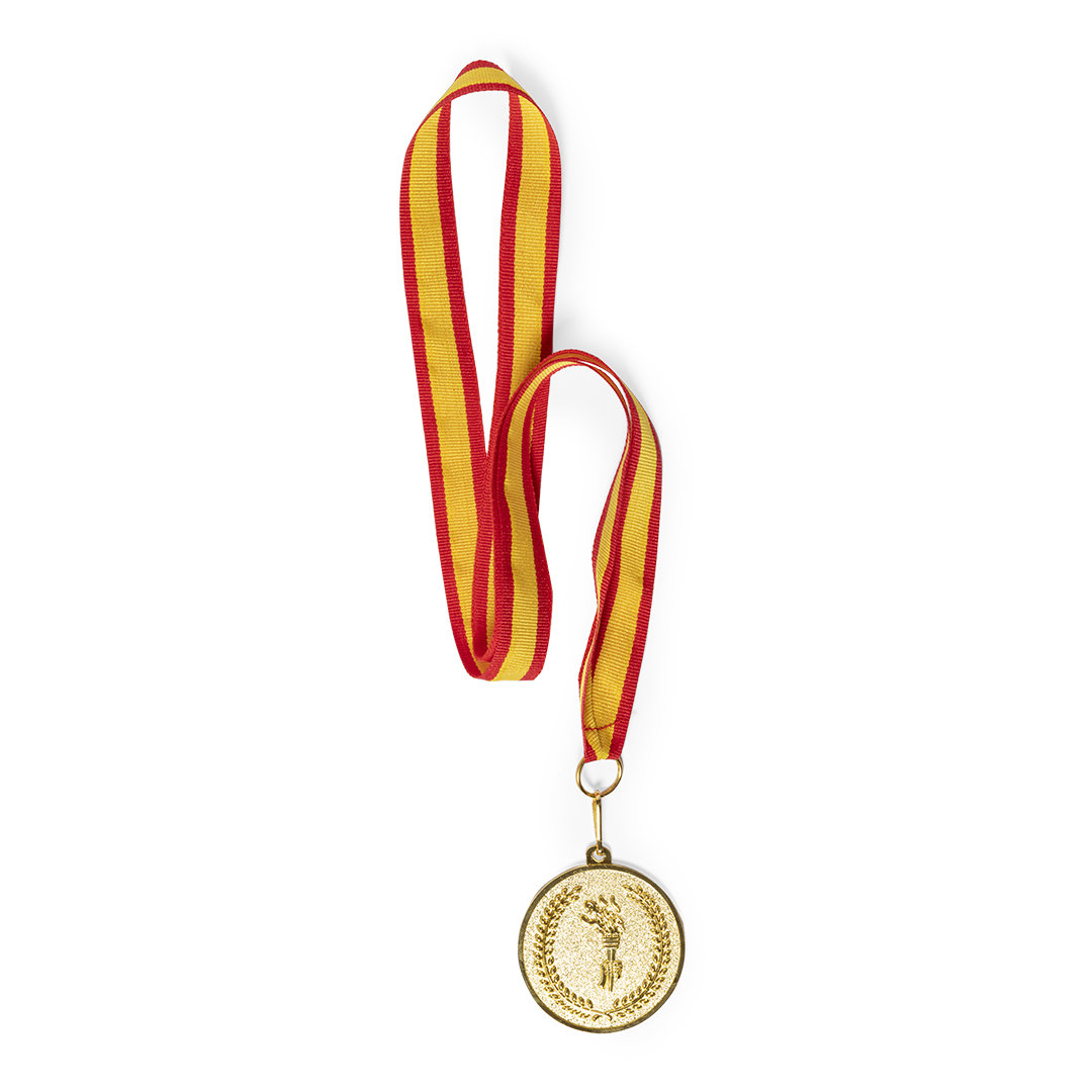 Medalla personalizada Corum metálica con bandera española - Trofeos - Regalo Promocional Personalizado - vista alternativa