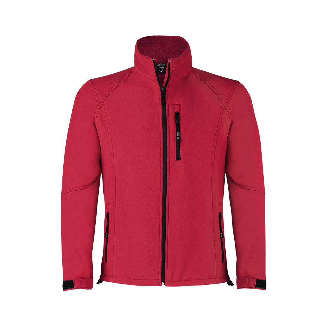 Chaqueta personalizada Molter impermeable de soft shell con elastano cuello elevado