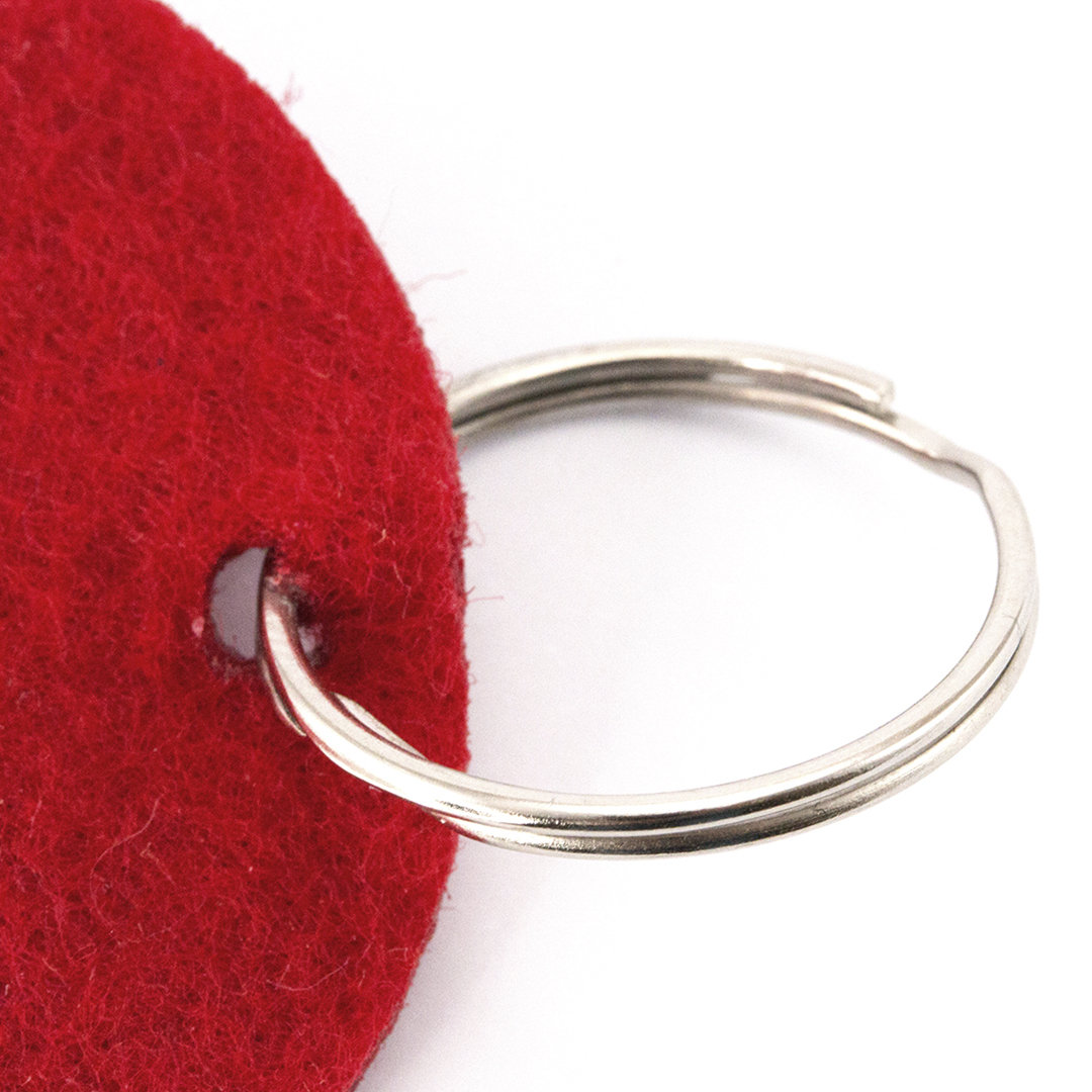 Llavero personalizado Nicles circular de fieltro suave
