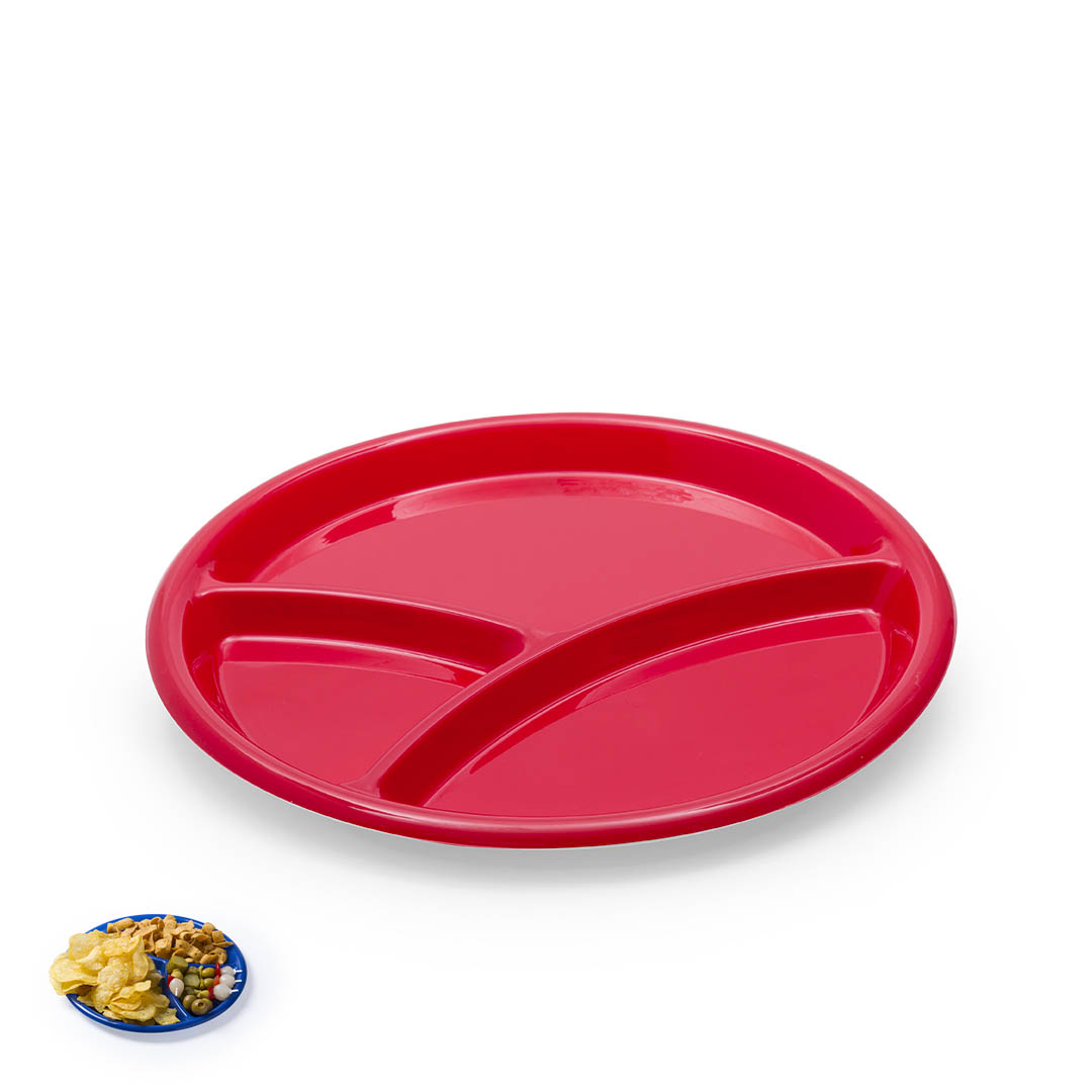 Bandeja Entremeses Zeka PP 3 compartimentos