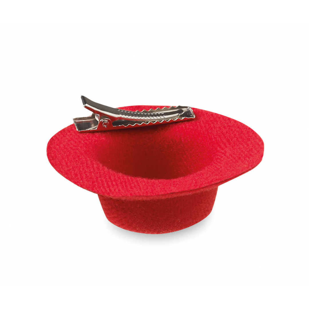 Pasador personalizado Tauron de pelo en antelina forma sombrero