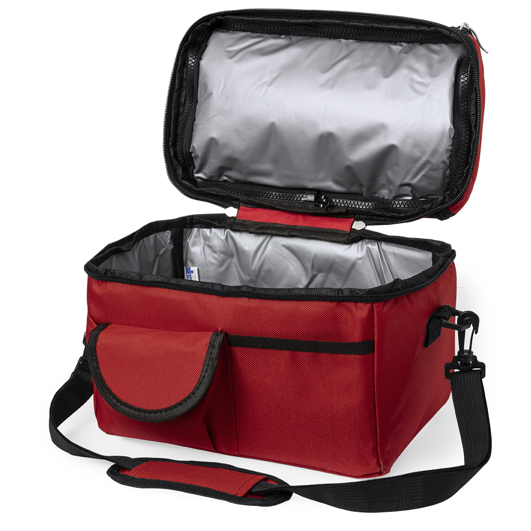 Nevera personalizada Bemel de poliéster resistente con cinta acolchada