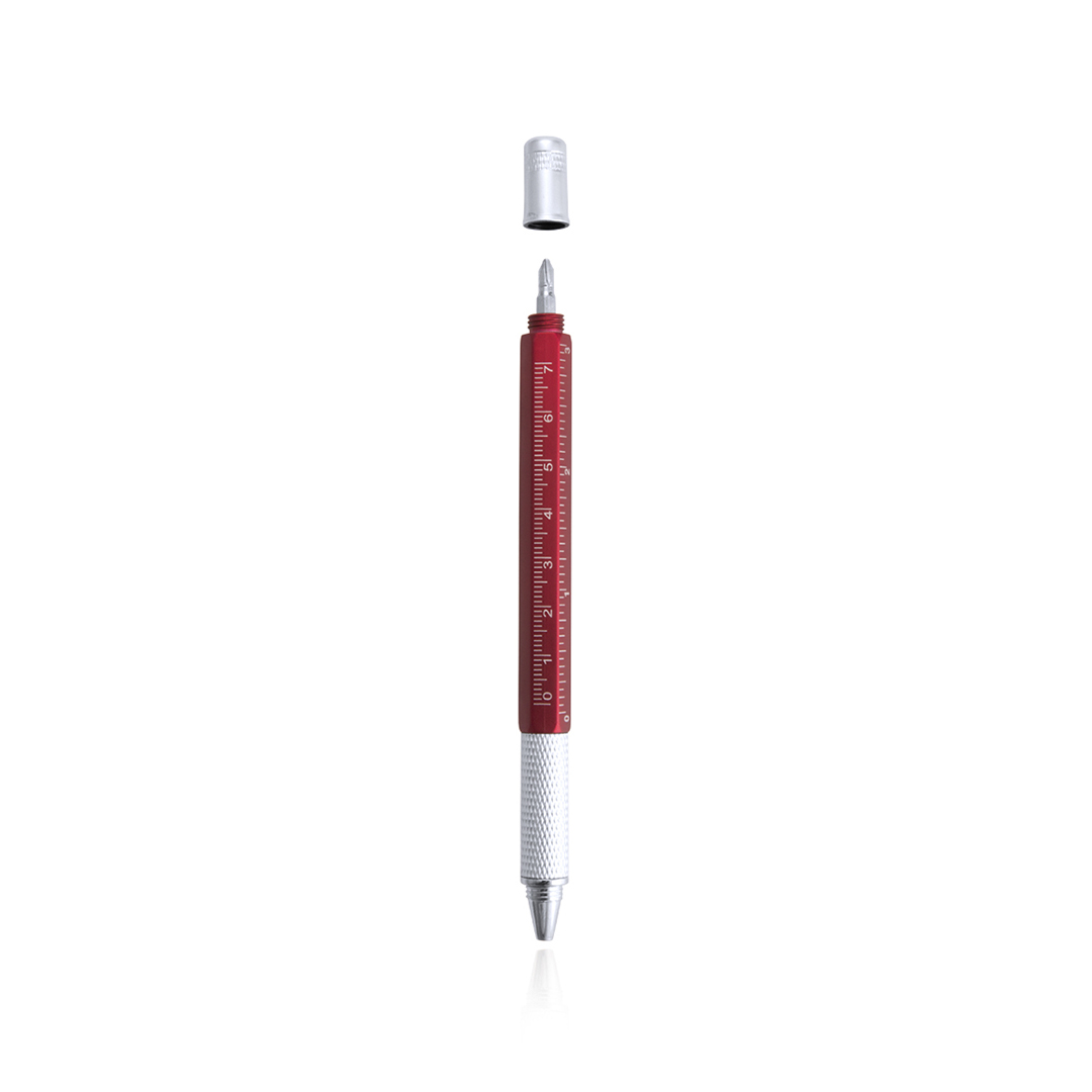 Bolígrafo multiherramienta personalizado Sauris 4 en 1 con nivel integrado - Oficina - Regalo Promocional Personalizado - imagen 6