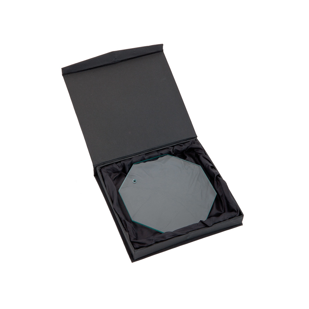 Placa personalizada Nelum de cristal octogonal para marcaje láser