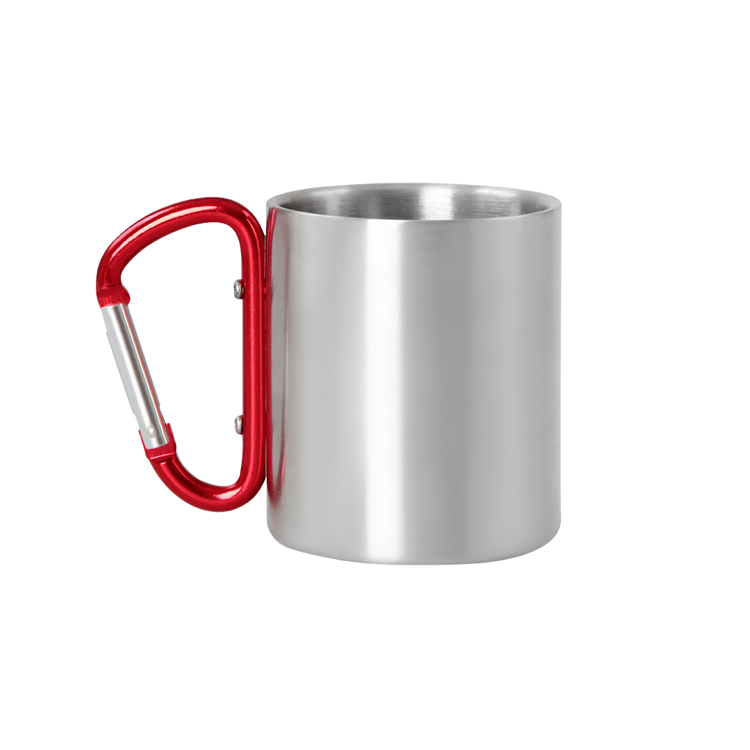 Taza de acero inox personalizada Bastic de 210ml con asa mosquetón - Tazas y vasos personalizados - Regalo Promocional Personalizado - vista alternativa