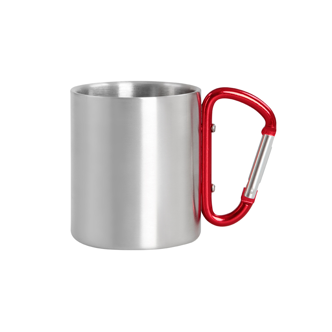 Taza de acero inox personalizada Bastic de 210ml con asa mosquetón - Tazas y vasos personalizados - Regalo Promocional Personalizado - imagen 4