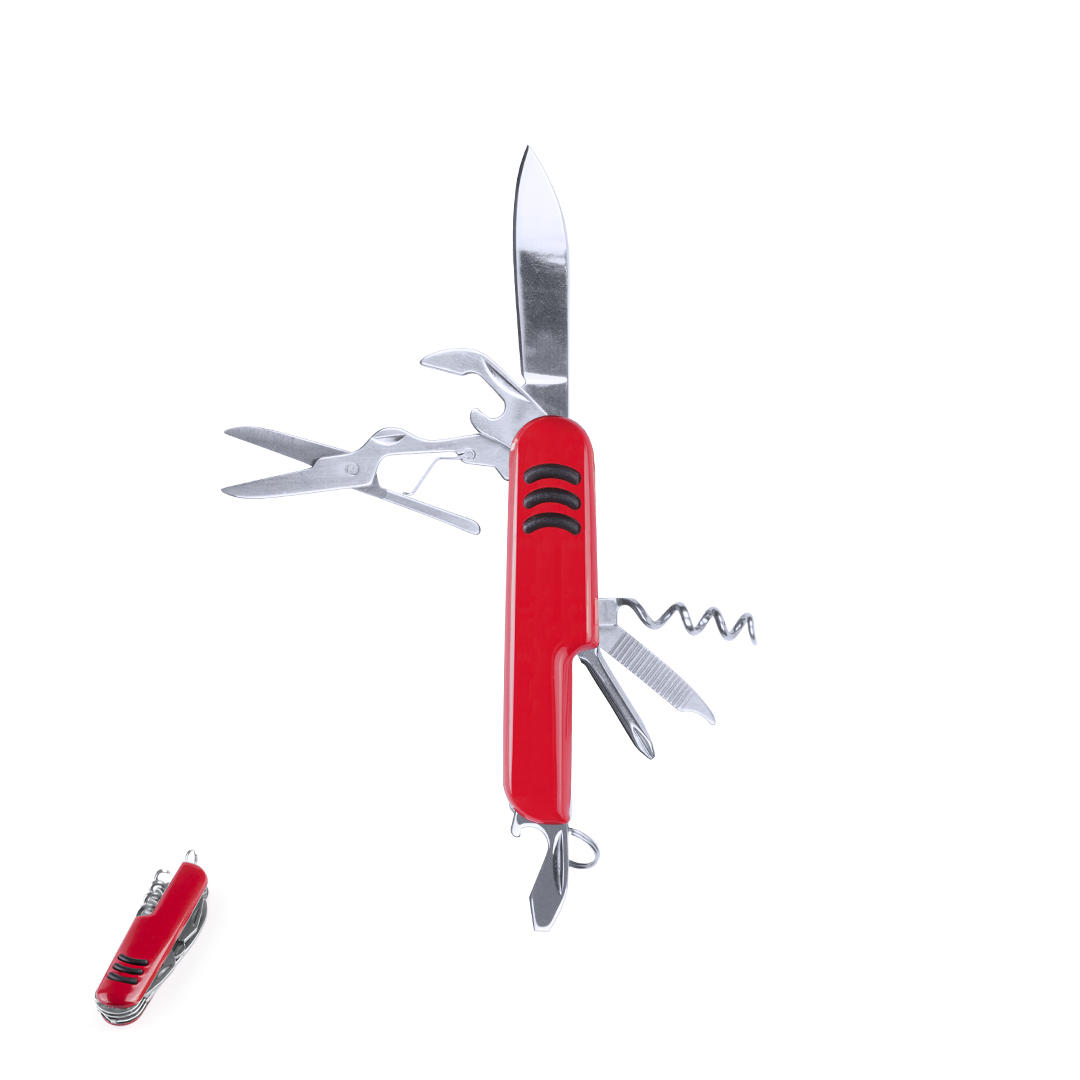 Navaja multiusos personalizada Shakon de acero inox con mango antideslizante - Navajas personalizadas - Regalo Promocional Personalizado