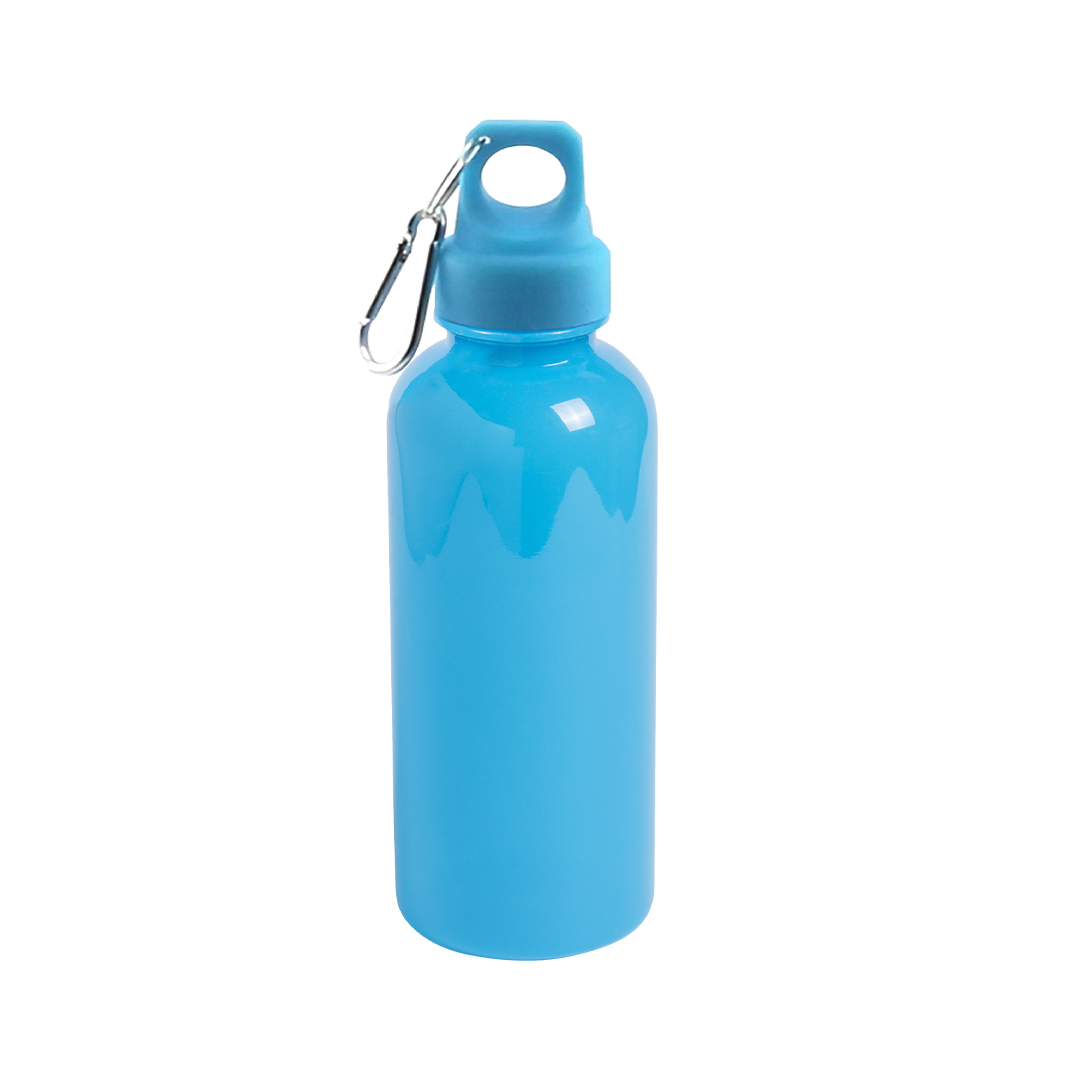 Bidón personalizado Zanip de 600ml en PS translúcido con mosquetón metálico - Tazas y botellas - Regalo Promocional Personalizado - imagen 3