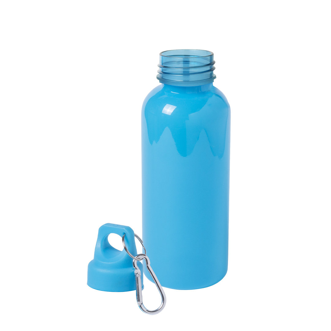 Bidón personalizado Zanip de 600ml en PS translúcido con mosquetón metálico - Tazas y botellas - Regalo Promocional Personalizado - imagen 7