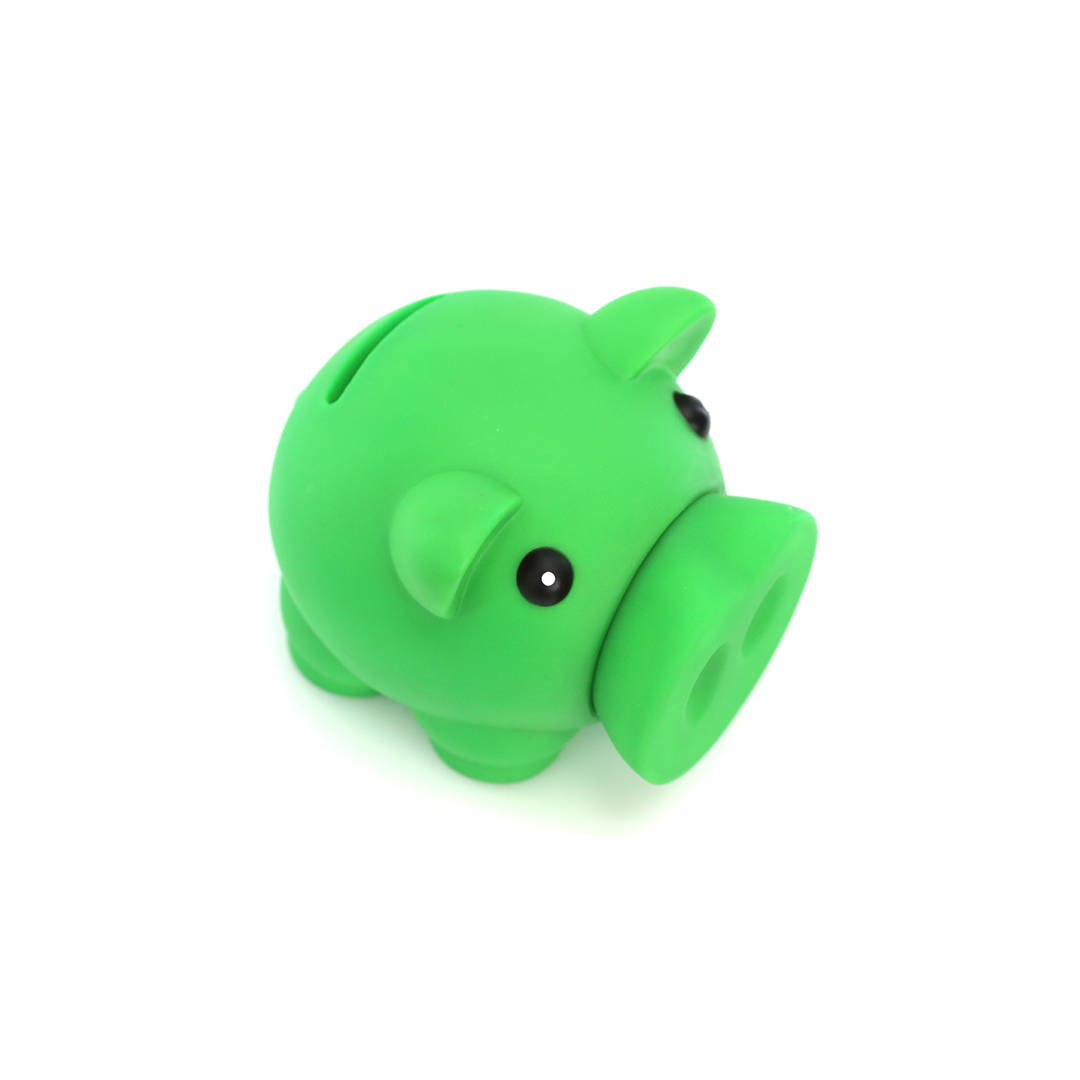 Hucha personalizada Donax cerdito con acabado goma en colores vivos