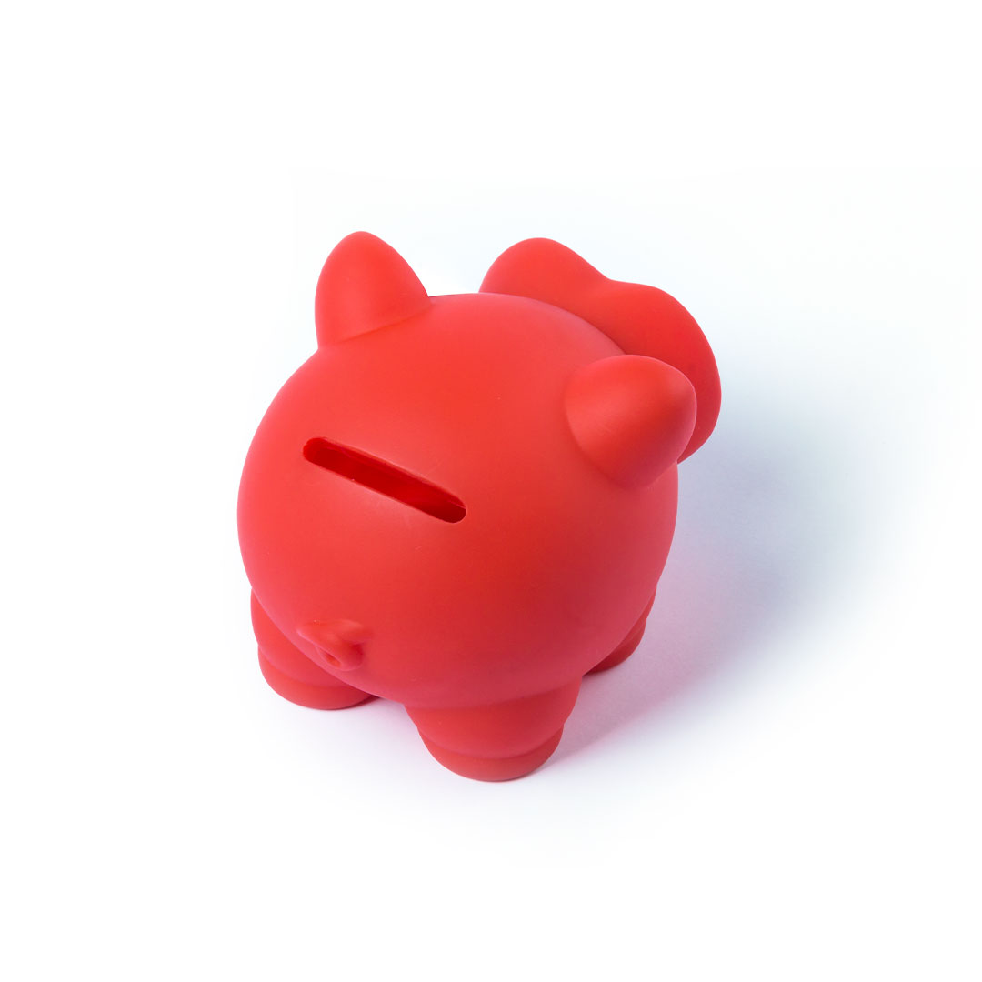 Hucha personalizada Donax cerdito con acabado goma en colores vivos - Niños y Juegos - Regalo Promocional Personalizado - vista alternativa