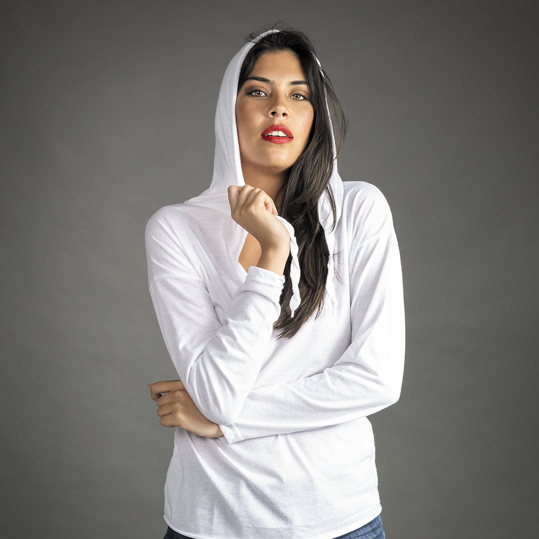 Camiseta personalizada para adulto Yuk de manga larga con capucha - Ropa y accesorios - Regalo Promocional Personalizado - vista alternativa