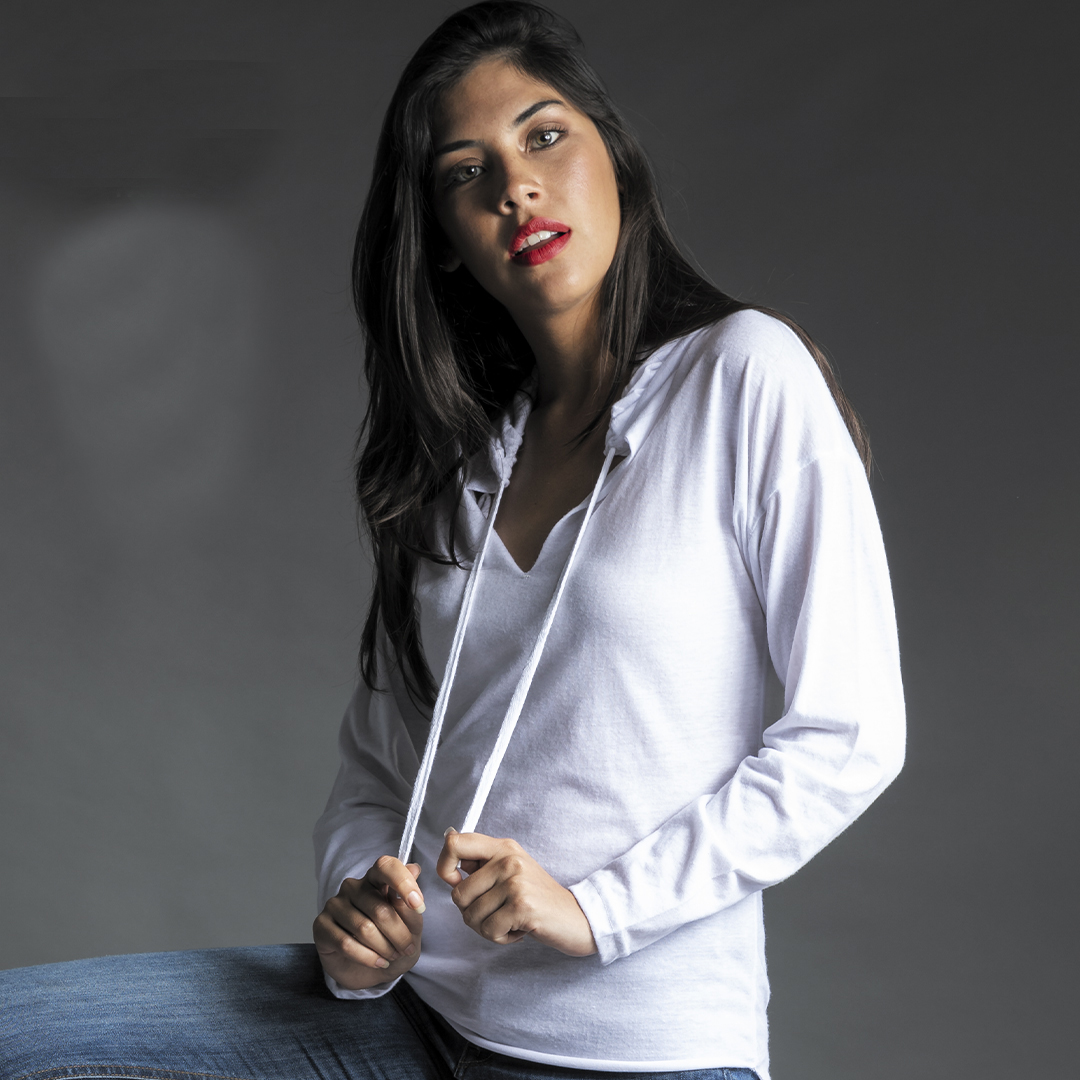 Camiseta personalizada para adulto Yuk de manga larga con capucha - Ropa y accesorios - Regalo Promocional Personalizado