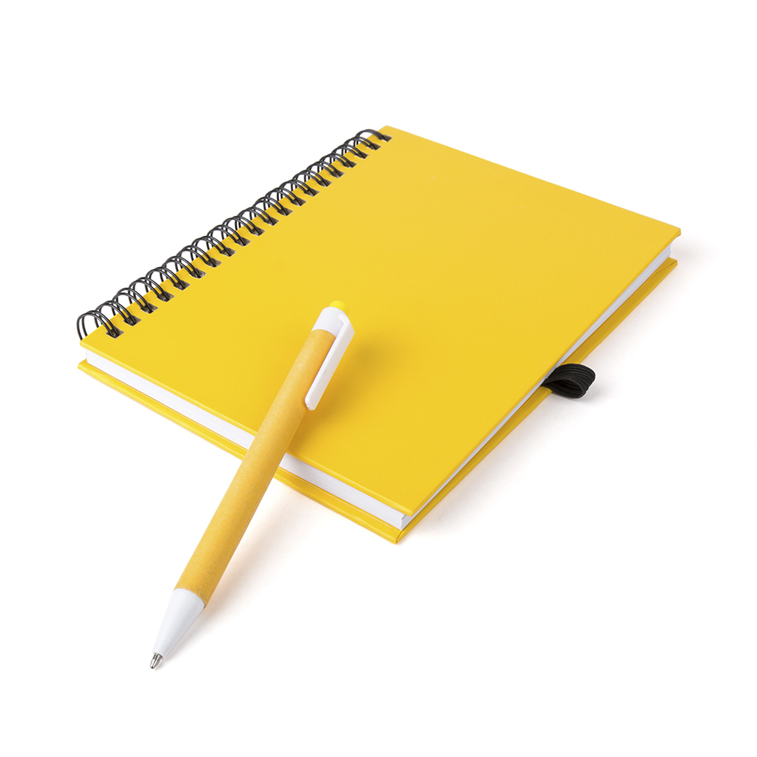 Libreta personalizada Koguel set de cartón reciclado con bolígrafo - Oficina - Regalo Promocional Personalizado - imagen 4