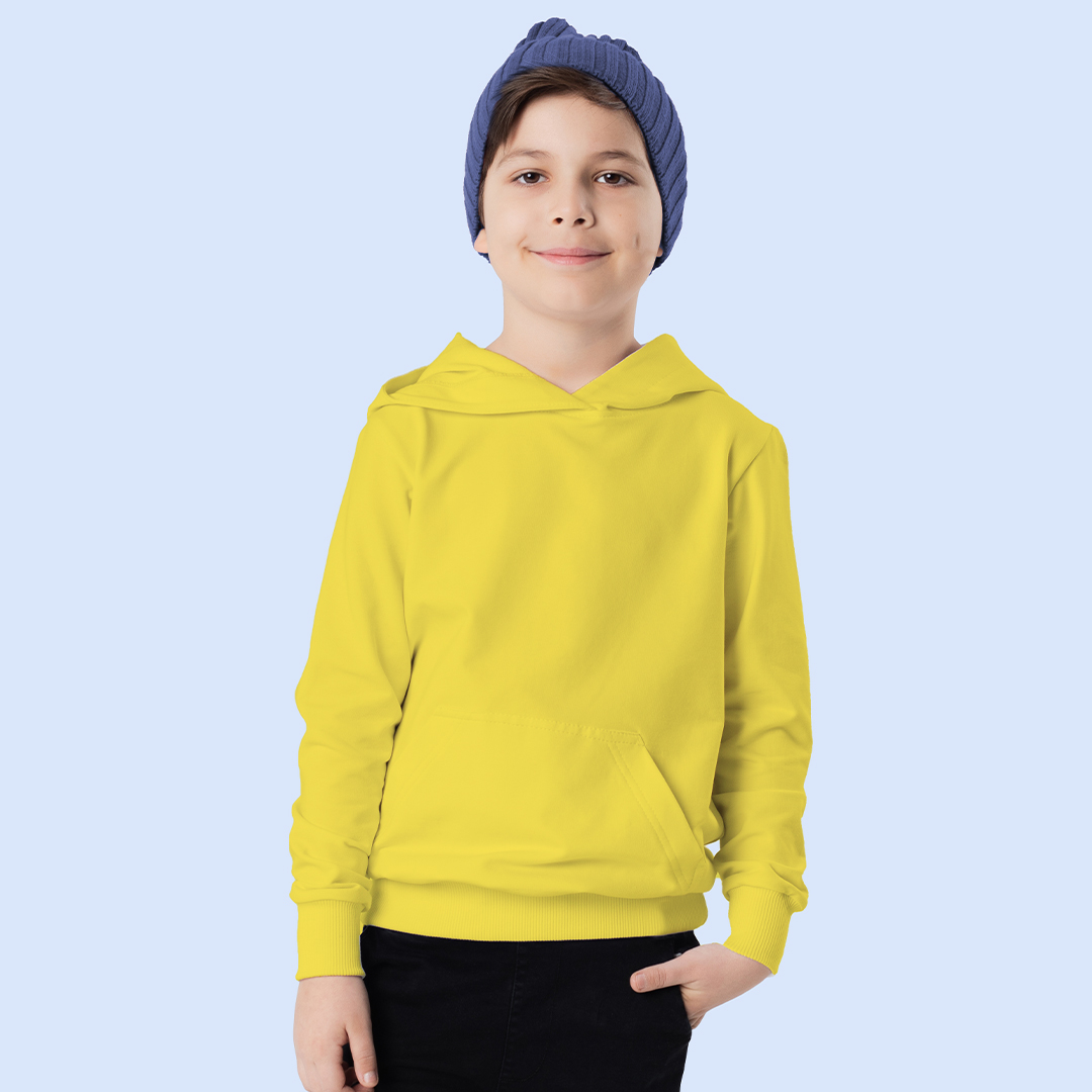 Sudadera técnica de niño personalizada Theon con capucha de poliéster